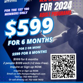 For the 1st 100 members only! $599 for 6 months 2 people $599 each (+2 months Free). NO CONTRACT REQUIRED