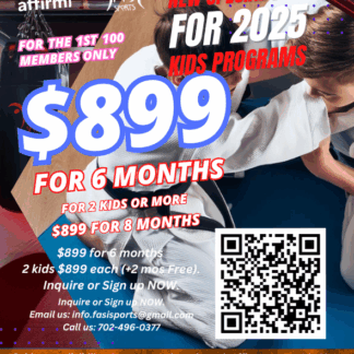 $899 for 6 months 2 kids $899 each (+2 mos Free).